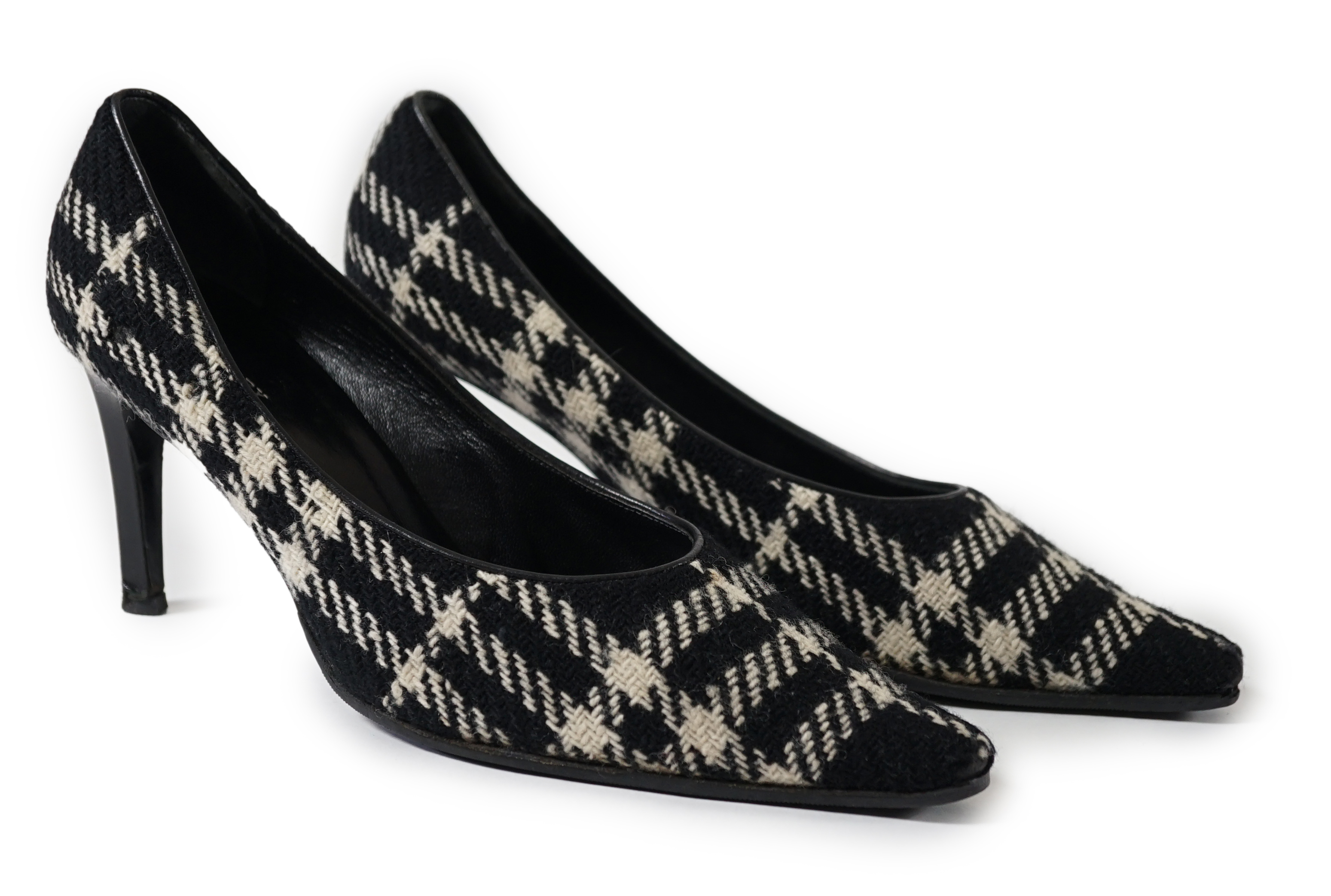 A pair of Burberry Nova black pump heels, IT 40